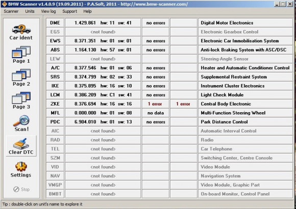 Bmw scanner 1.4.0 PASOFT диагностический сканер