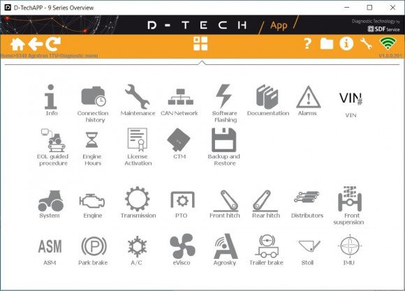 Deutz-Fahr D-Tech App Программное обеспечение